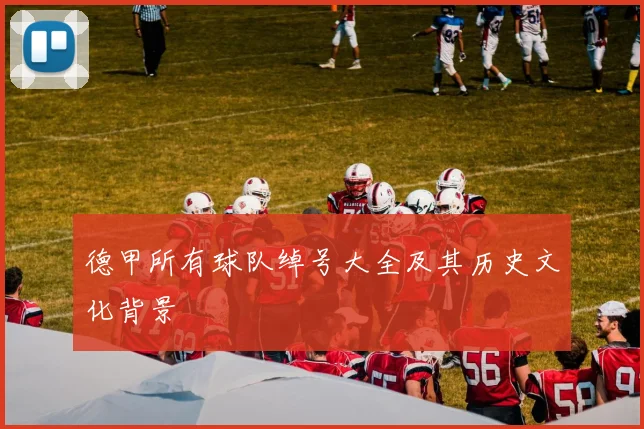 德甲所有球队绰号大全及其历史文化背景